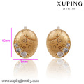 91336 Popular women jewelry circle shaped earrings simply style gold plated fashion stud earrings